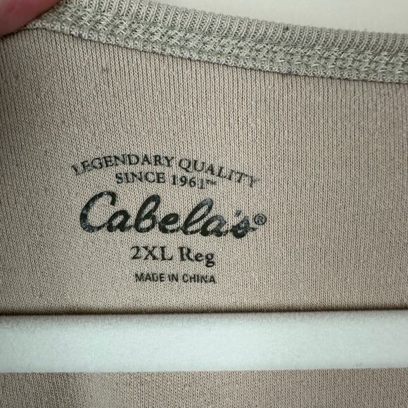 Cabela’s Seclusion 3D Camo Raglan Shirt Women’s 2XL Beige Henley Hunting Outdoor - Picture 7 of 10